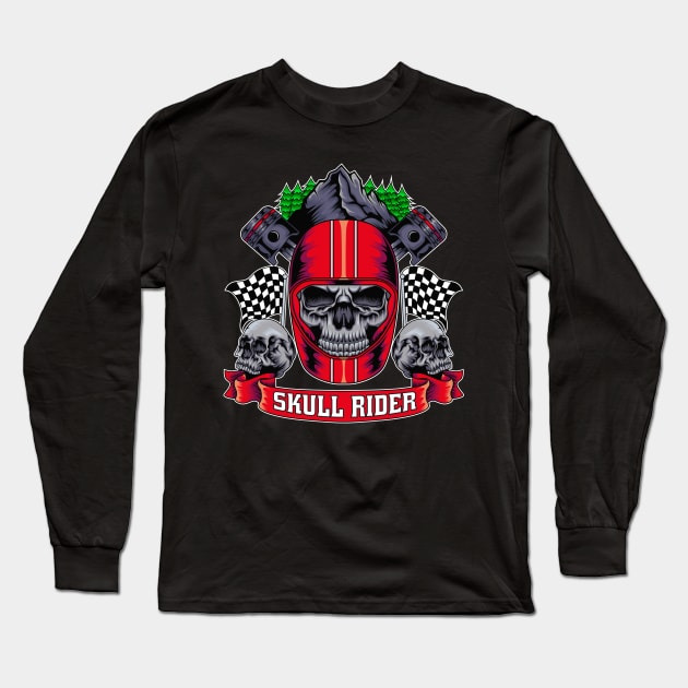 Skull Rider Long Sleeve T-Shirt by Marciano Graphic